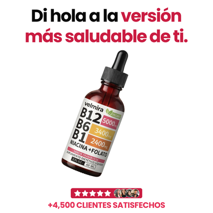 Velmira™ Gotas Naturales de Vitamina B12 Líquida