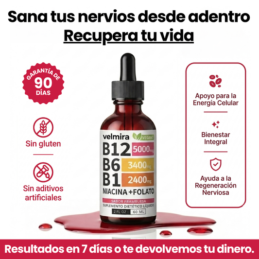 Velmira™ Gotas Naturales de Vitamina B12 Líquida